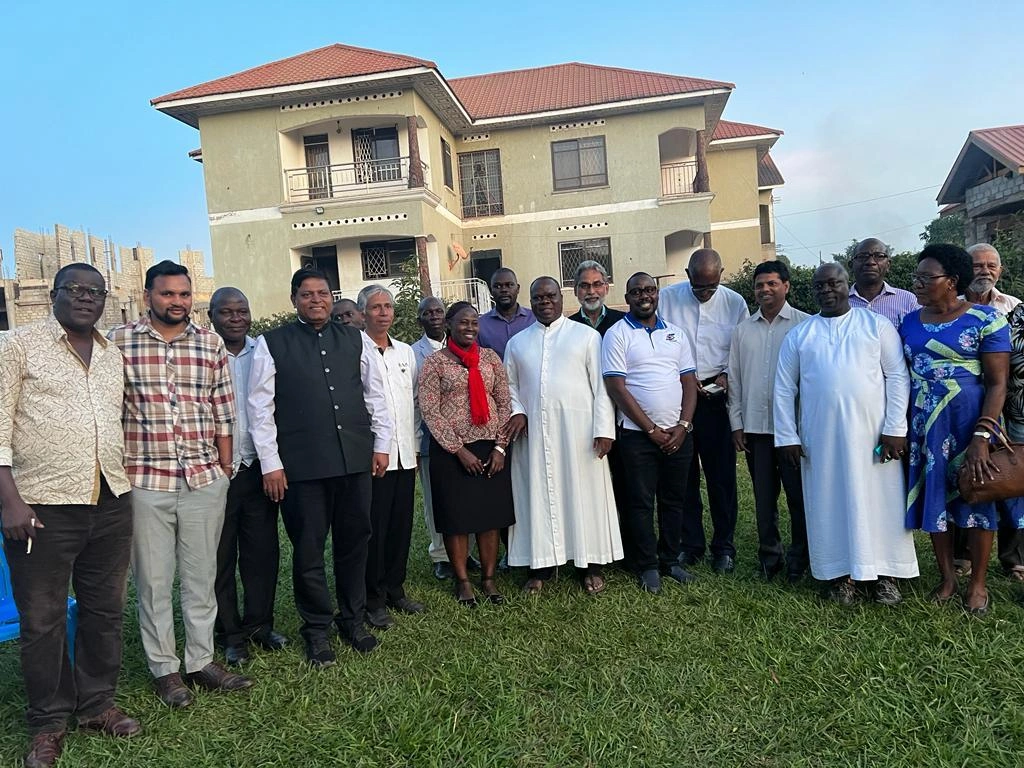 Local dignitaries before the foundation laying ceremony of Montfort Home, Mpala